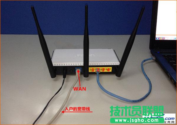 寬帶網線接入上網時，路由器正確連接方式