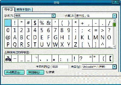 找到自己想要的符號