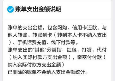 支付寶支付金額的組成