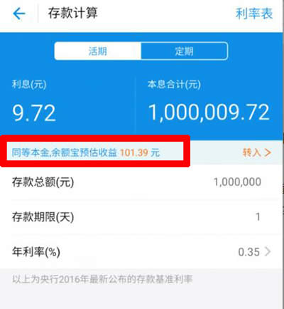 支付寶余額寶