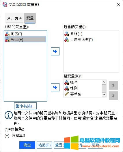 設置變量的合并方式