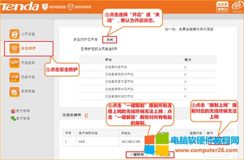 騰達 FS396 無線<a href='/wuxianluyouqi/' target='_blank'><u>路由器</u></a>安全防護設置圖解詳細教程2
