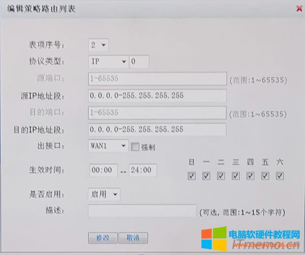 һl·xfh͞ipԴIPַΌȾWWΣ192.168.1.2~192.168.2.254䌍@0.0.0.0~255.255.255.255ҲǿԵֻǲ֔Ŀĵַ0.0.0.0-255.255.255.255ӿWAN1ǷxãúúcӼ