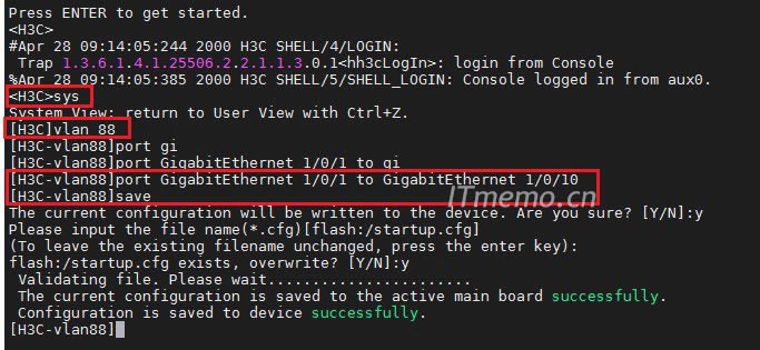 h3c˿vlan  Aö˿vlan