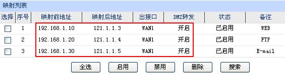 企業路由器應用-一對一NAT應用本站