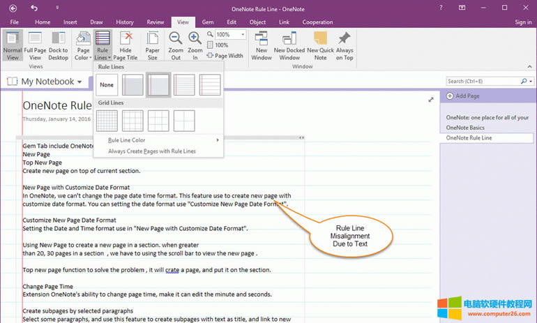 OneNote ݔ֕rͻʾWeλ