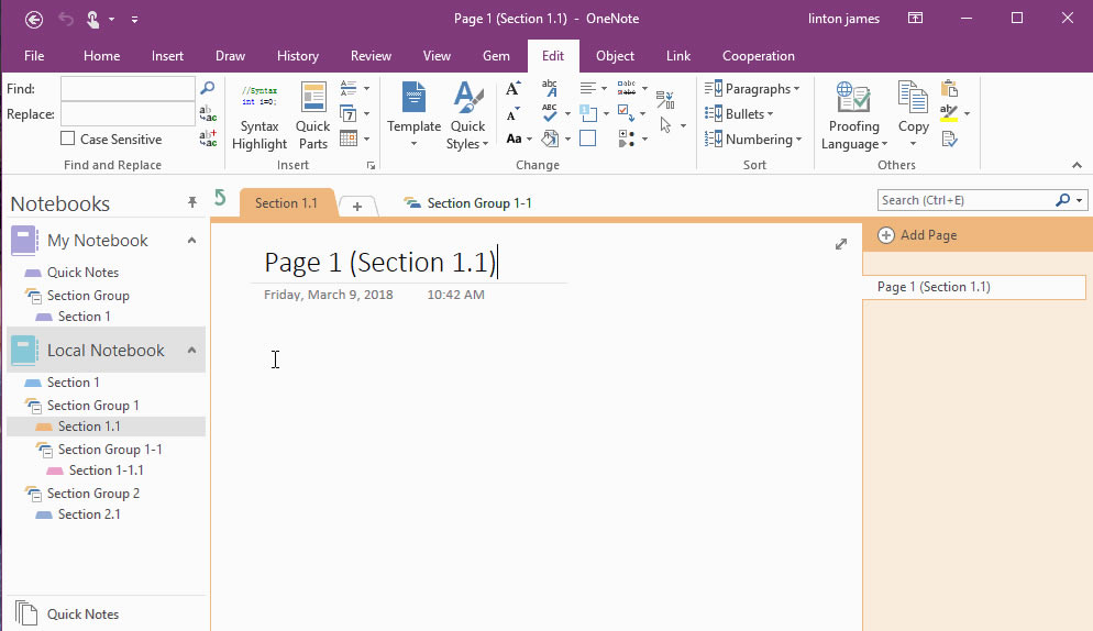 κϲ OneNote ăɂօ^M