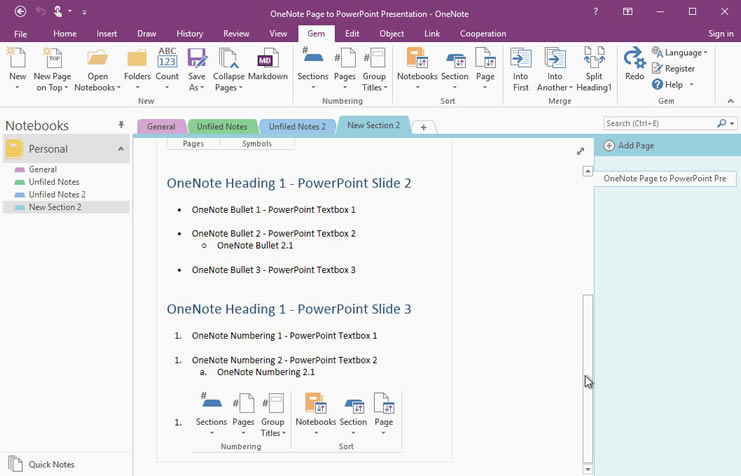 ͨ^ֹPӛ䌚DQ OneNote  PowerPoint ʾĸßƬı