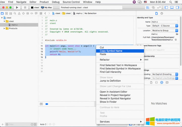 從 Xcode 復制代碼