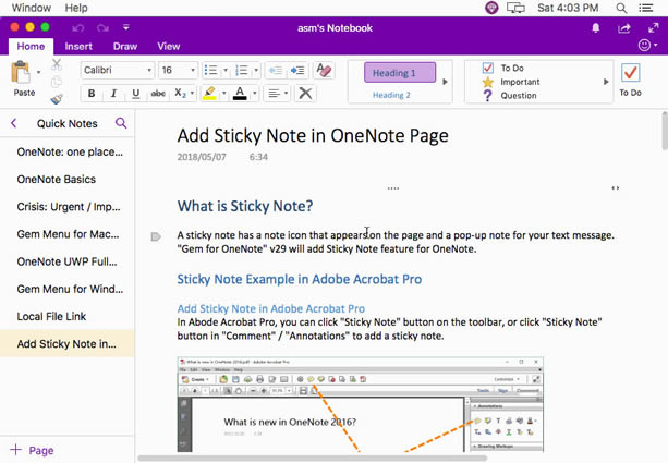 ʹ䌚ˆ Gem Menu for Mac OneNote xеăݞ HTML ļ