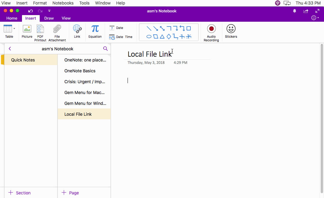 ʹ䌚ˆ Gem Menu for Mac OneNote ֱӴ_ Mac OneNote ı朽