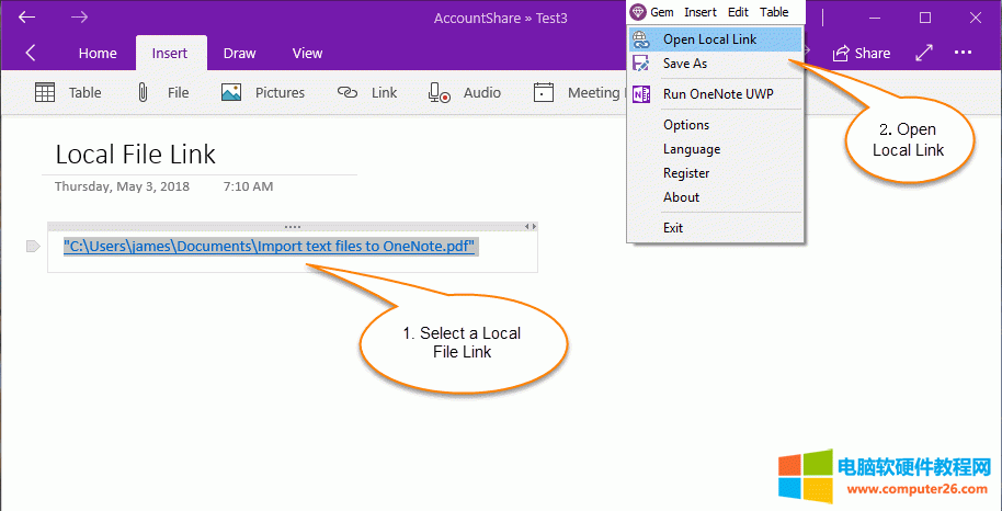䌚ˆ Gem Menu for OneNote UWP ṩ“_朽”ĹÁ_ OneNote UWP ﱾ朽