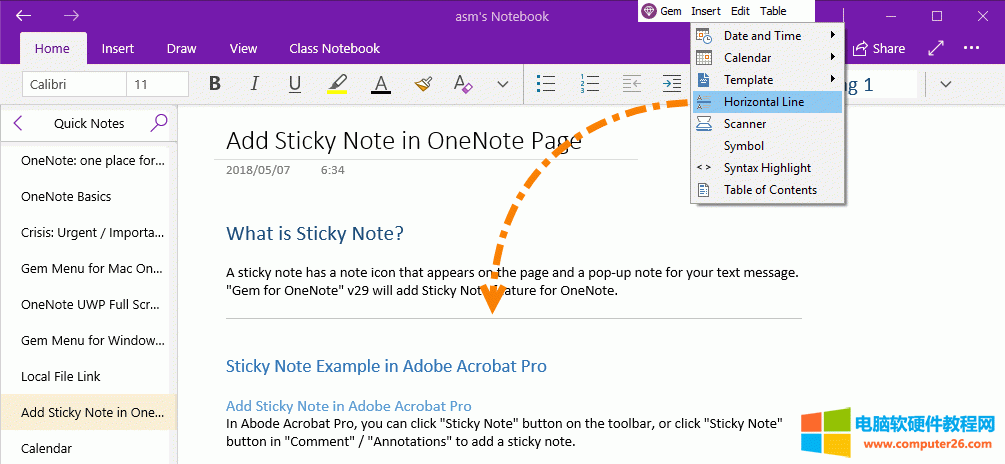 ʹ䌚ˆ Gem Menu for OneNote UWP o OneNote UWP gָ