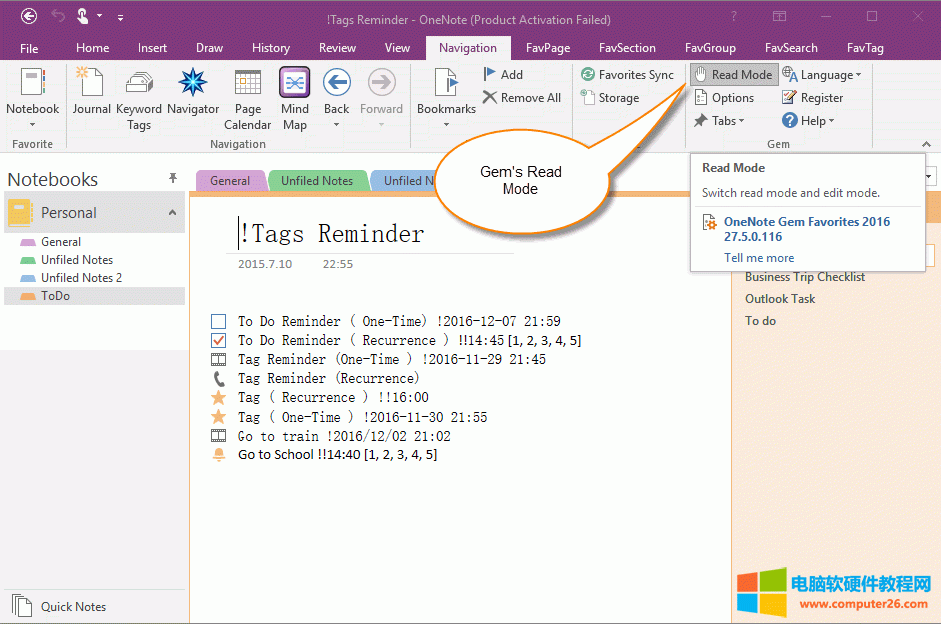 OneNote Gem – Favorites ṩxģʽԽֹʹIPݔ