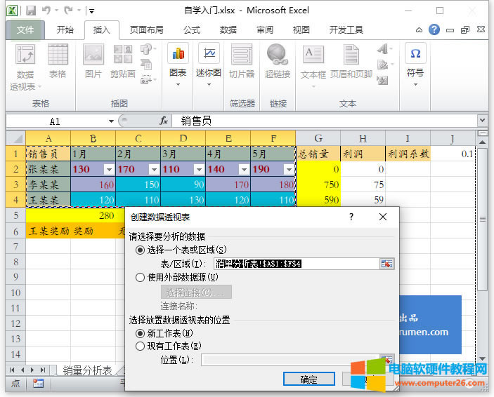 Excel數據透視表（在Excel表格中創建數據透視表的方法）1