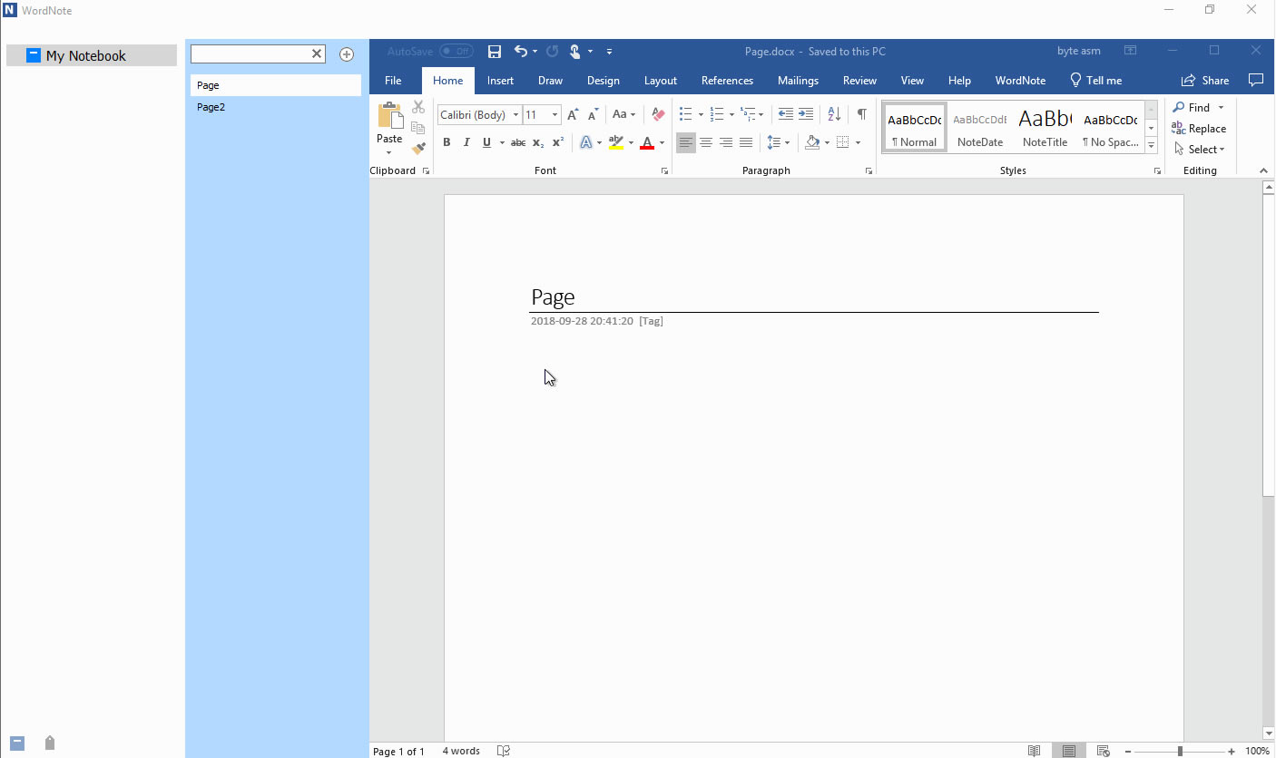 由于 WordNote 采用 Word 對筆記進行書寫，所以表格也自然支持合并單元格。