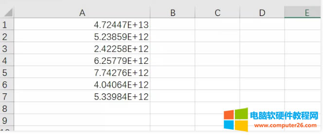Excel表格添加數字為何顯示E+13
