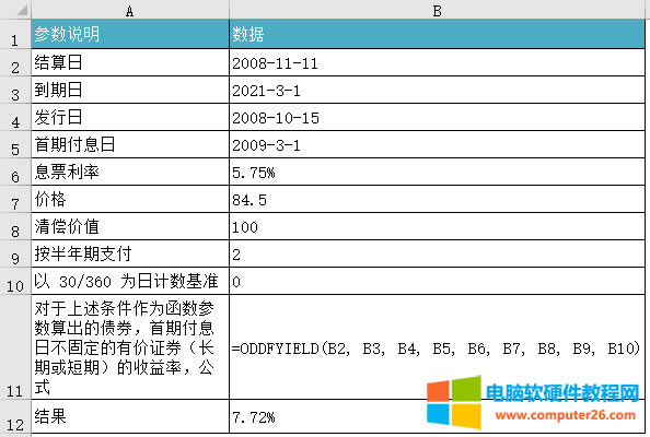 Excel ODDFYIELD ʹʾD̳