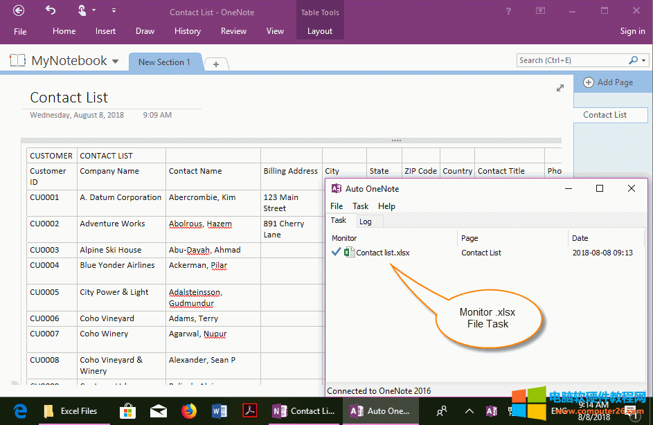 ָһ Excel ļOͬǰ OneNote 
