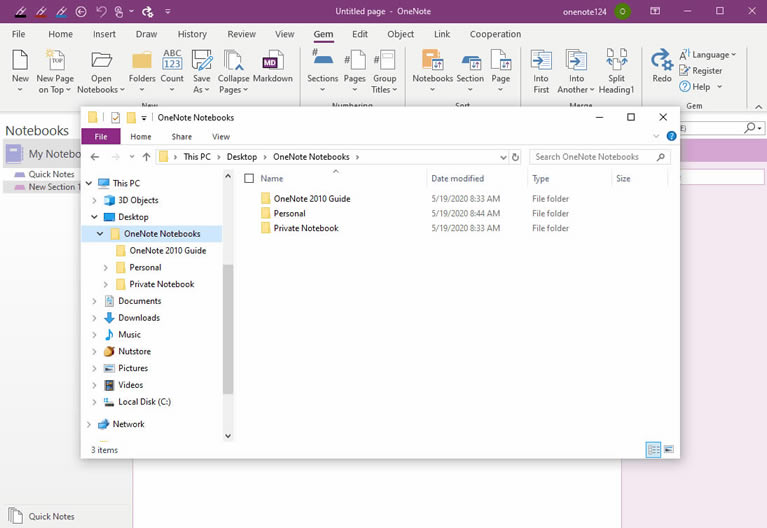 ͨ^ Gem for OneNote һI_ Windows ļAµ OneNote Pӛ