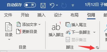 啟動腳注設置