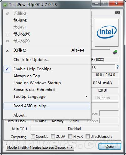 GPU-Z 0.5.8l əzyM/ύuGPU|