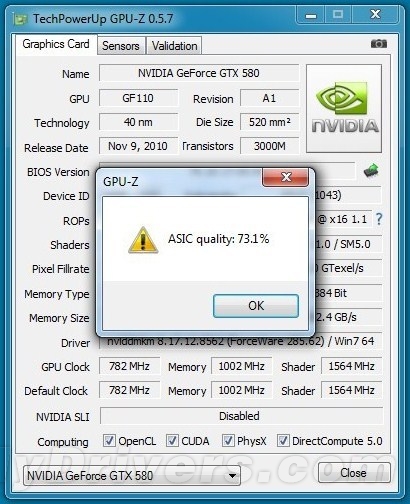 GPU-Z 0.5.8l əzyM/ύuGPU|