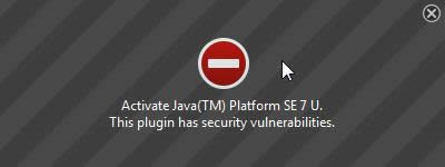 拒絕啟用Java