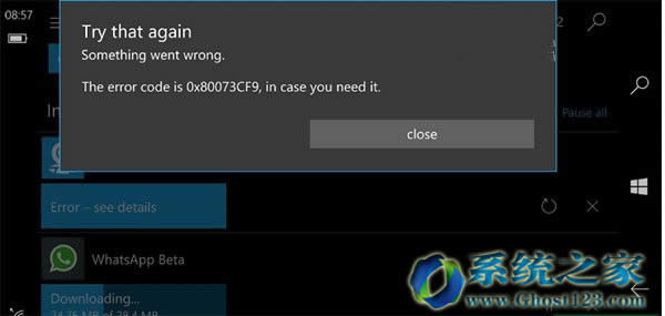 Win10֙C14393.4790x80073cf9e`a