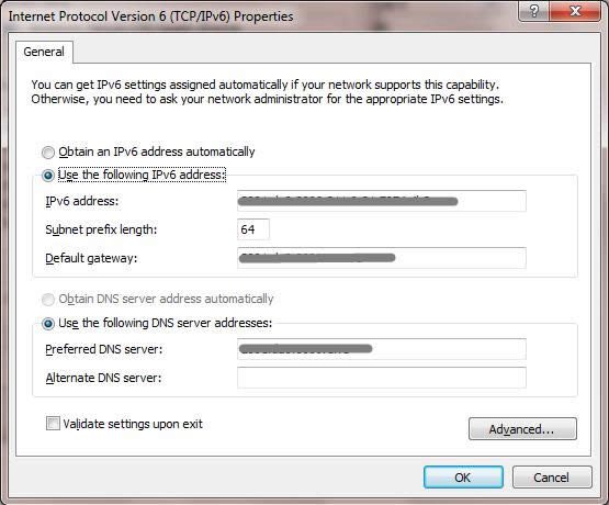 Windows 7ѽҵIPv6P